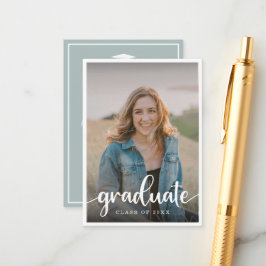 Mini Sage Green Foto Abschluss Einladung