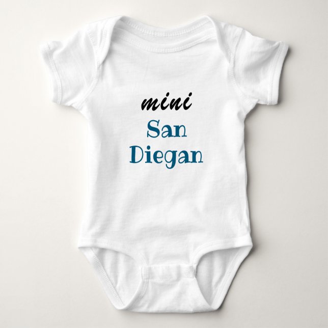 Mini San Diegan, Babygeschenk, Mädchen, Junge, Uni Baby Strampler (Vorderseite)