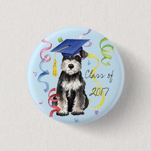 Mini Schnauzer Graduate Button