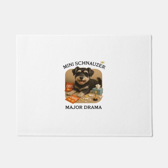 Mini-Schnauzer-Hunde Liebhaber  Fußmatte (Vorderseite)