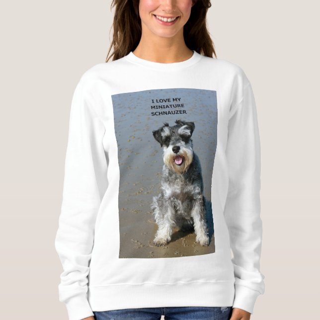 Mini-Schnauzer-Liebe w pic Sweatshirt (Vorderseite)