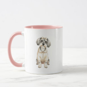 Mini-Schnauzer-Mädchen-Hund-Illustration Tasse