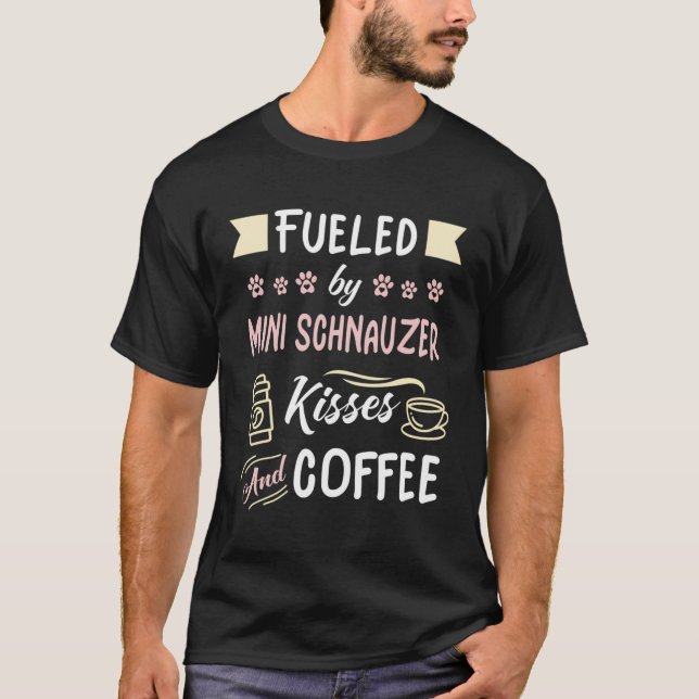 Mini Schnauzer Mama Coffee Lover T-Shirt (Vorderseite)