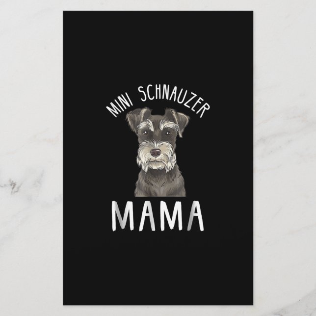 Mini Schnauzer Mama Shirt Mini Schnauzer Mama Briefpapier (Vorderseite)