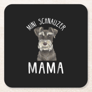 Mini Schnauzer Mama Shirt Mini Schnauzer Mama Rechteckiger Pappuntersetzer