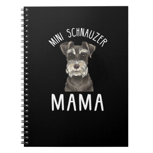 Mini Schnauzer Mama T - Shirt | Mini Schnauzer Mam Notizblock (Vorderseite)