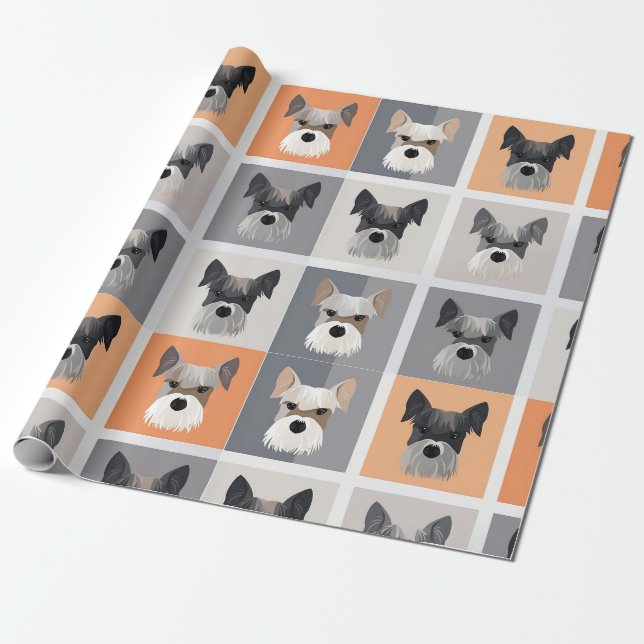 Mini Schnauzer Packpapier (Ungerollt)