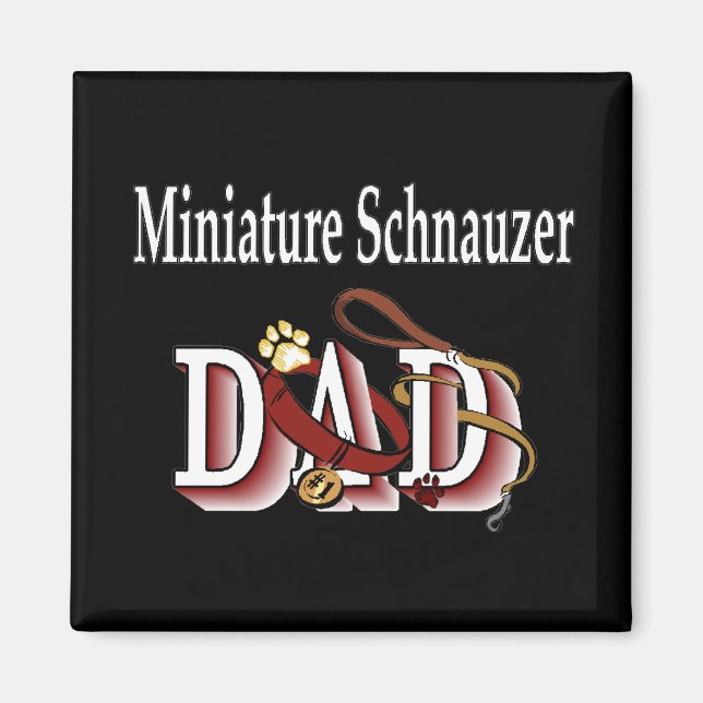 Mini Schnauzer Papa Magnet (Vorne)