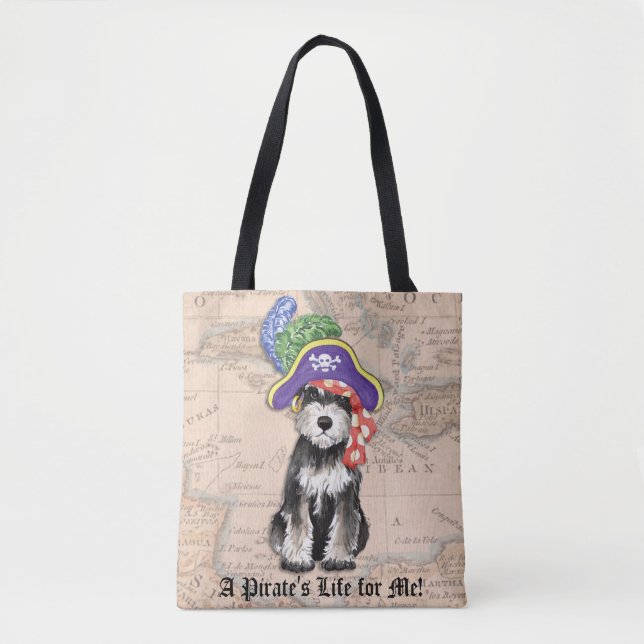 Mini Schnauzer Pirate Tote Bag (Vorderseite)