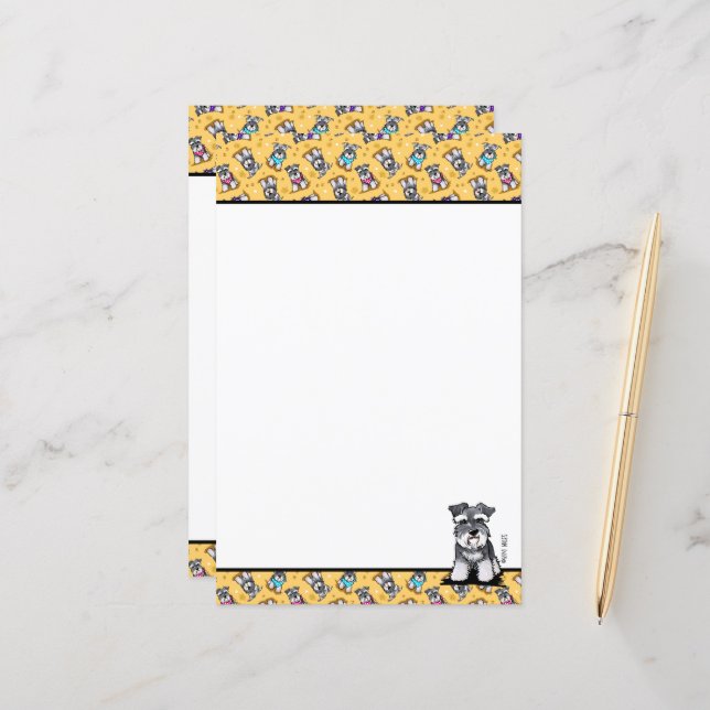 Mini Schnauzer Sunshine (Vorderseite/Rückseite Beispiel)