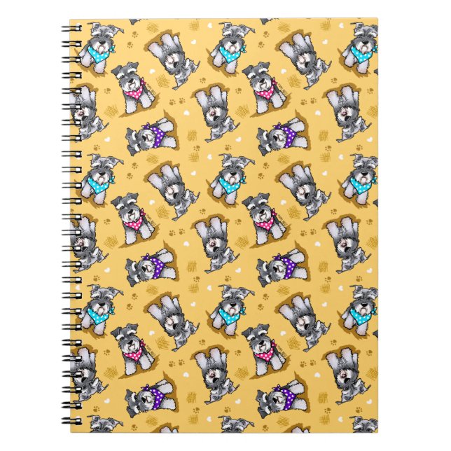 Mini Schnauzer Sunshine KiniArt Notizblock (Vorderseite)
