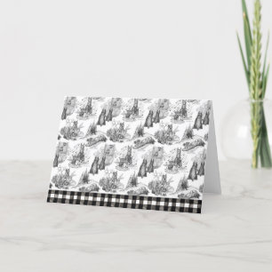 MINI SCHNAUZER Terrier Black Toile Dankeskarte