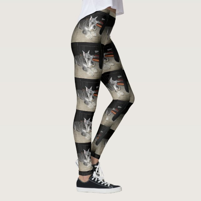 Mini_Schnauzer Verlegen Leggings (Rechts)