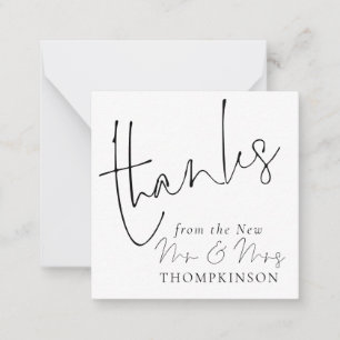 MINI   Script New Mr. Wedding Any Color Dank Mitteilungskarte