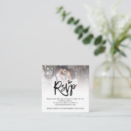 Mini-Script QR-Code-Foto Hochzeitsszenario RSVP-En Begleitkarte