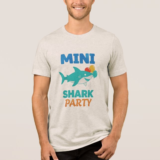 MINI SHARK PARTY Tri-Blend SHIRT (Vorderseite)