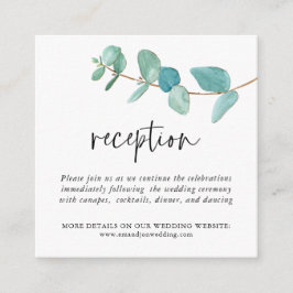 MINI SIZE Eukalyptus Hochzeitempfang Begleitkarte