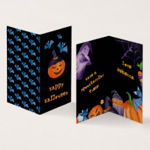 MINI SIZE Halloween-Klassenkarte Spooky Happy Happ