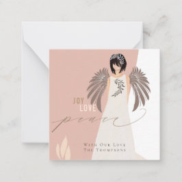 MINI SIZE Join Liebe Peace Angel Holiday Card Mitteilungskarte