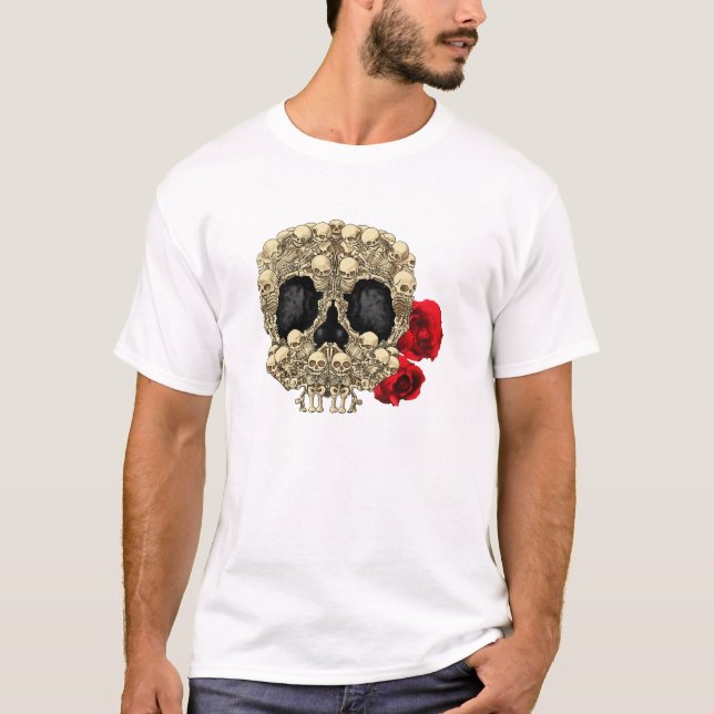 Mini Skeletons Sugar Skull T-Shirt (Vorderseite)