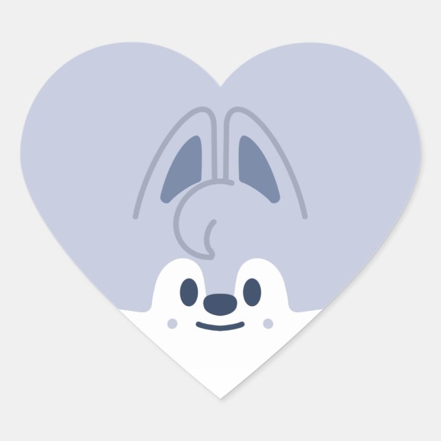 MINI SKZOO ・ Wolf Chan Herz-Aufkleber (Vorderseite)