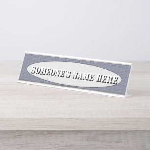 Mini Stone Tiles von Kenneth Yoncich Schreibtischnamensplakette