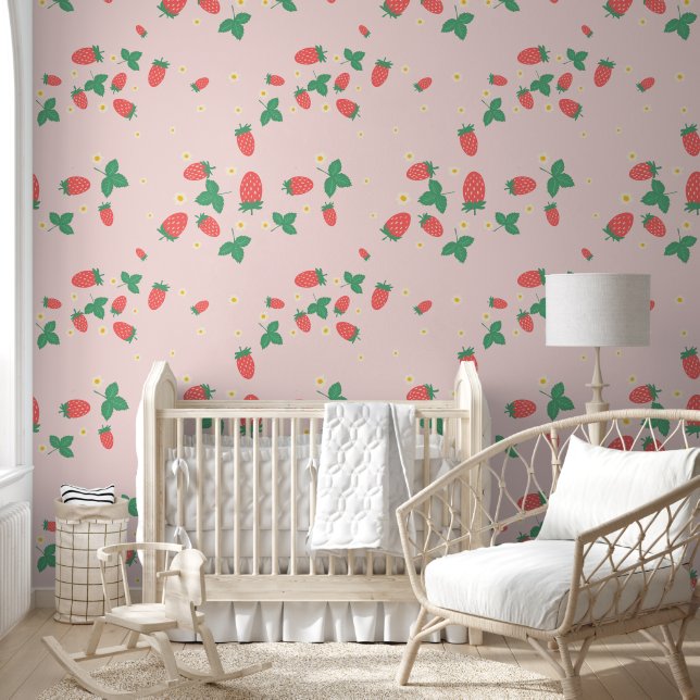 Mini Strawberry Blossom Wallpaper Tapete (Kinder)