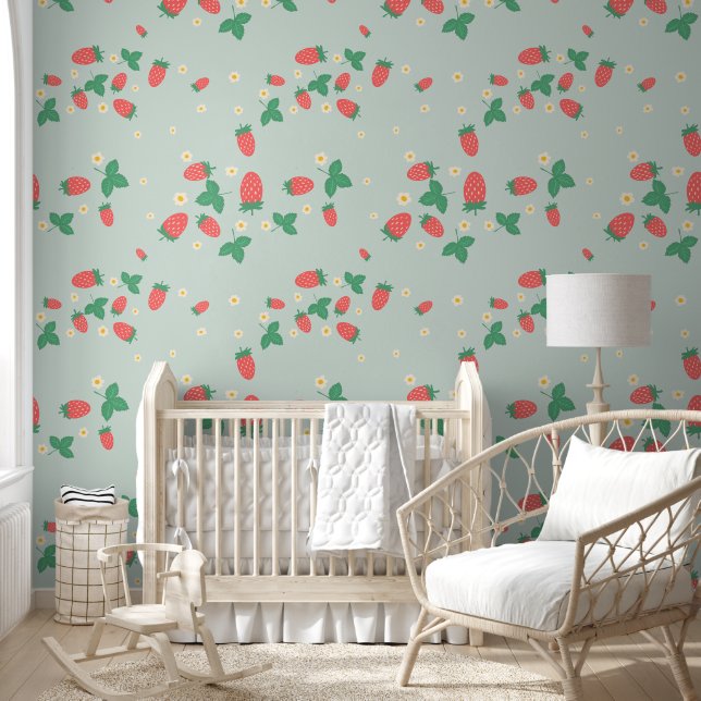Mini Strawberry Blossom Wallpaper Tapete (Kinder)