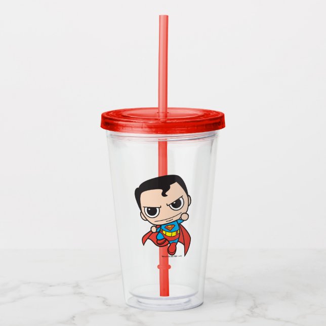 Mini Superman Flying Acryltrinkbecher (Vorderseite)