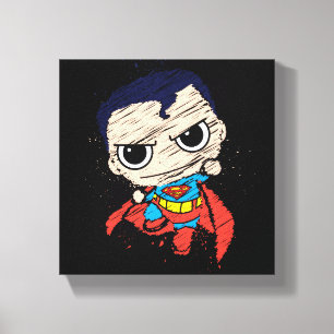 Mini Superman Sketch - Fliegen Leinwanddruck