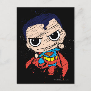 Mini Superman Sketch - Fliegen Postkarte