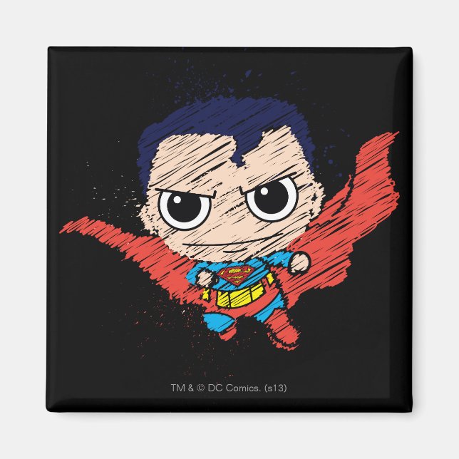 Mini Superman Sketch Magnet (Vorne)