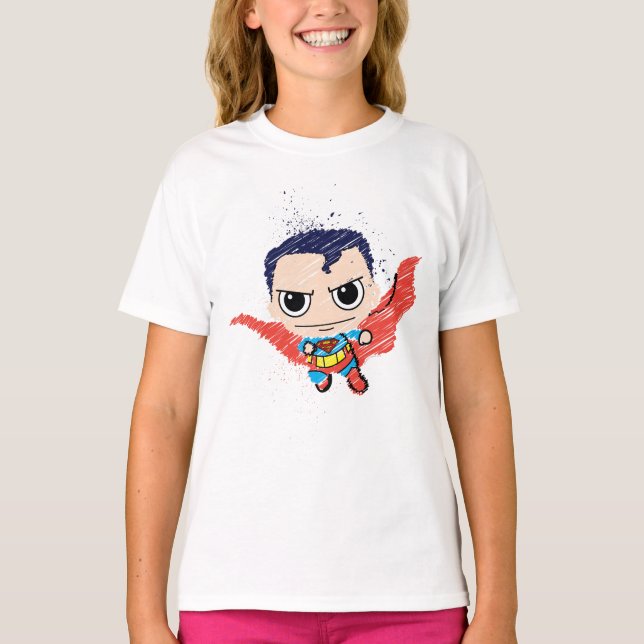Mini Superman Sketch T-Shirt (Vorderseite)