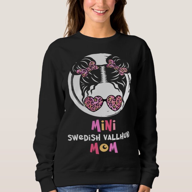 Mini Swedish Vallhund Mom Swedish Vallhund dog gir Sweatshirt (Vorderseite)