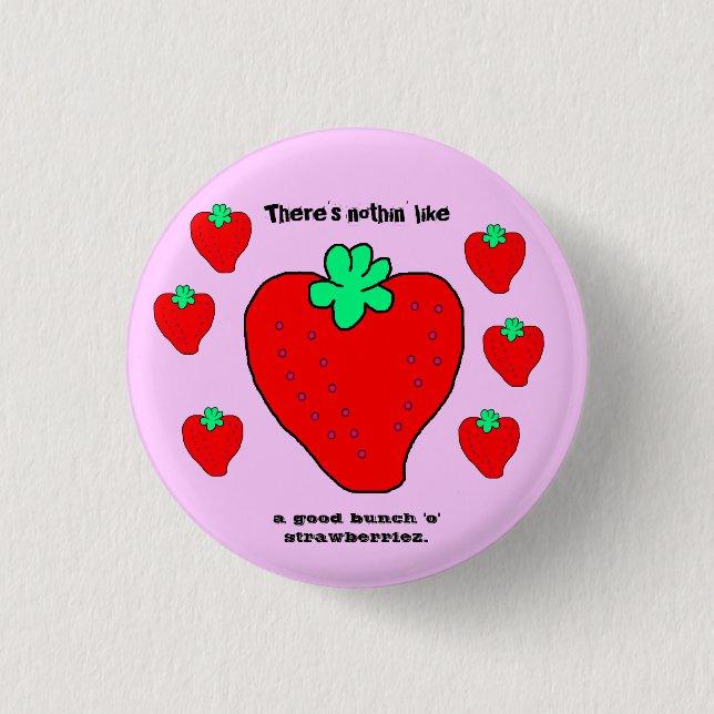 Mini-Taste Strawberriez Button (Vorderseite)