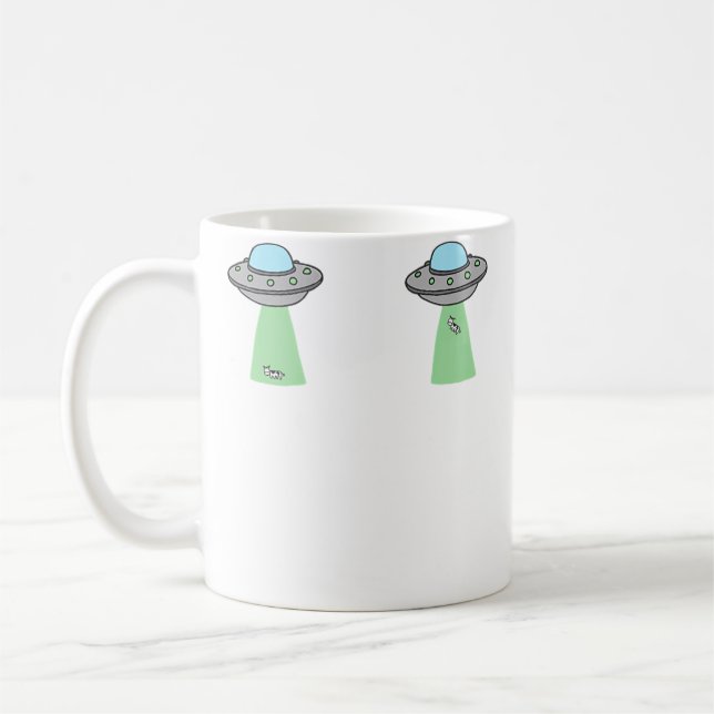 Mini Ufo Cow Abduction (2 Pack) Kaffeetasse (Links)