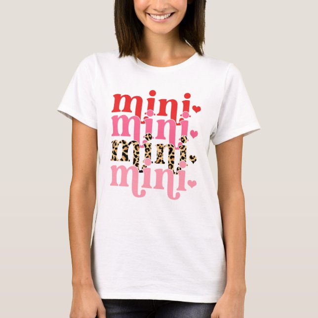 Mini Valentines Leopard T-Shirt (Vorderseite)