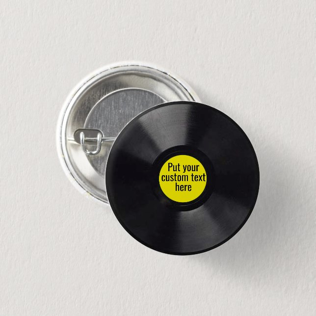 Mini Vinyl LP Button (Vorne & Hinten)