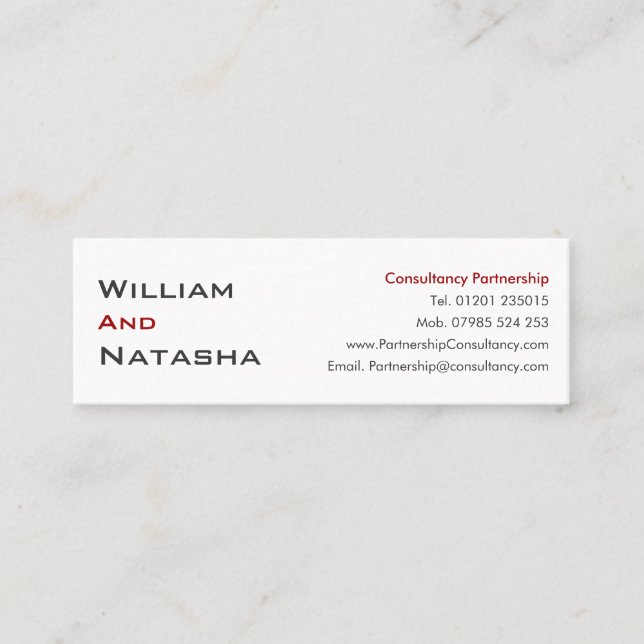 Mini-Visitenkarte - Beratungspartnerschaft Mini Visitenkarte (Vorderseite)