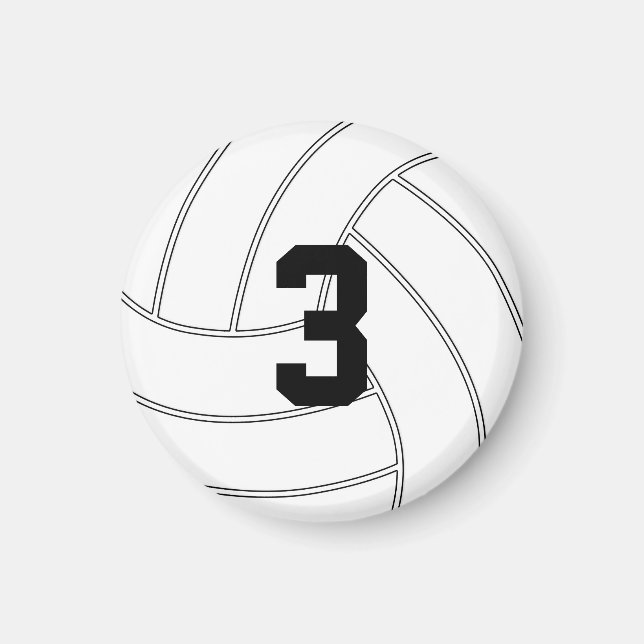 Mini-Volleyball-benutzerdefinierte Nummer/Letter R Magnet (Vorne)