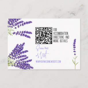 Mini Wedding Details Enclosure Card mit Qr Code Begleitkarte