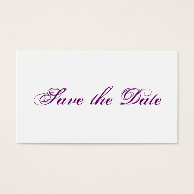 Mini wedding Save the Date cards in purple (Vorderseite)