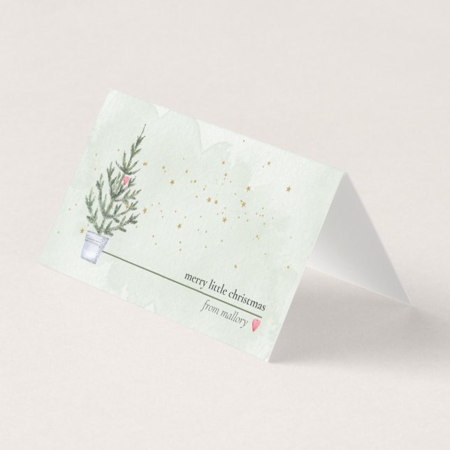 Mini Weihnachtslieder mit Ihrem Namen Visitenkarten (Vorderseite)