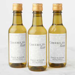 Mini Weinflaschen Gefallen an LIEBE Weinetikett