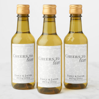 Mini Weinflaschen Gefallen an LIEBE Weinetikett