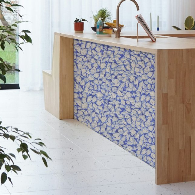 Mini-weiße Muscheln auf einem Blue Background Deco Seidenpapier (Von Creator hochgeladen)