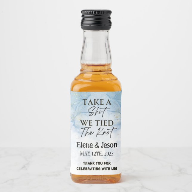 Mini Whiskey Botlle Label - Liquor Label - Wedding Alkoholflaschenetikett (Vorderseite)
