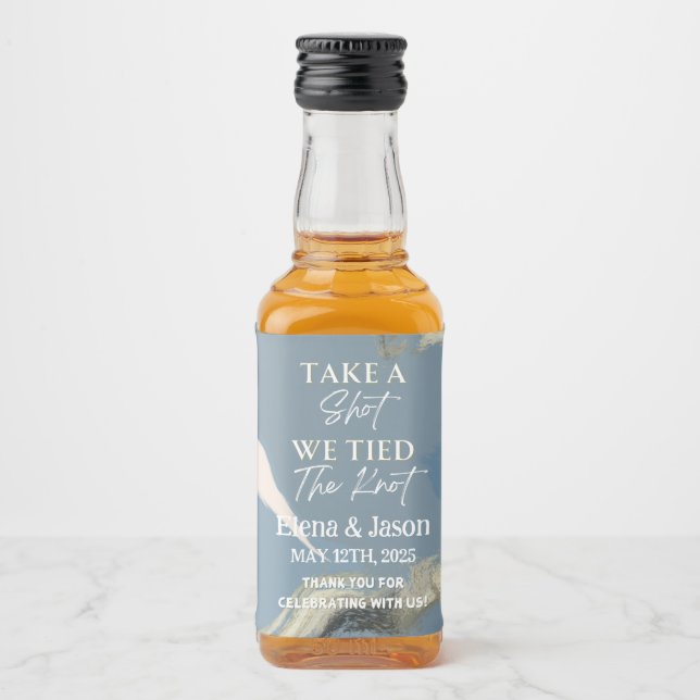 Mini Whiskey Botlle Label - Liquor Label - Wedding Alkoholflaschenetikett (Vorderseite)