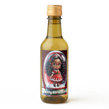 Mini Wine Flasche Weihnachtslabel