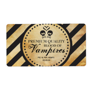 Mini Wine Label Goth Gastgeschenk Hochzeit